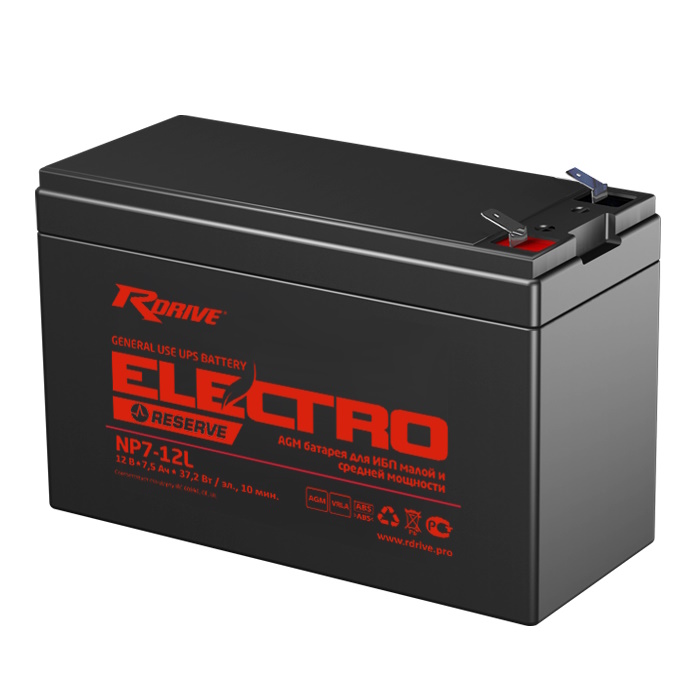 Аккумуляторы RDRIVE RDrive ELECTRO RESERVE NP7-12L купить 8 906 062 07 78