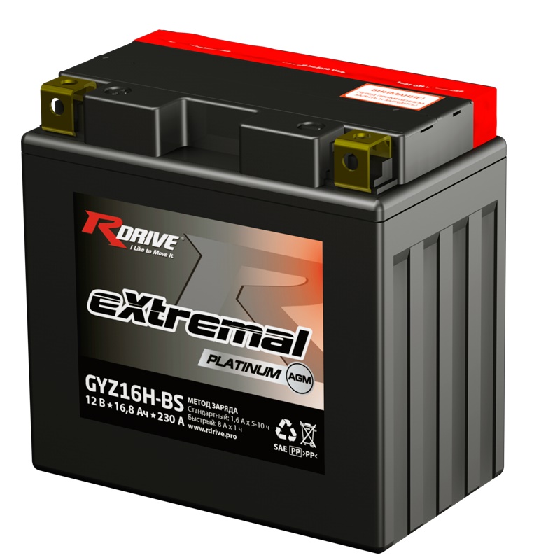 Аккумуляторы RDRIVE RDRIVE PLATINUM GYZ16H-BS купить 8 906 062 07 78