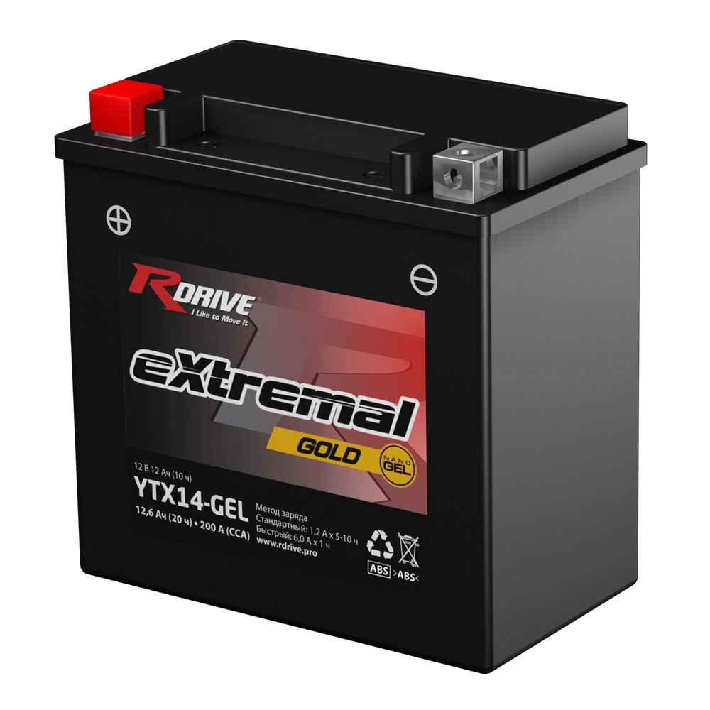 Аккумуляторы RDRIVE RDRIVE GOLD YTX14-GEL купить 8 906 062 07 78