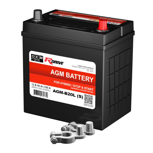 Аккумуляторы RDRIVE RDRIVE AGM S34B20L купить 8 906 062 07 78
