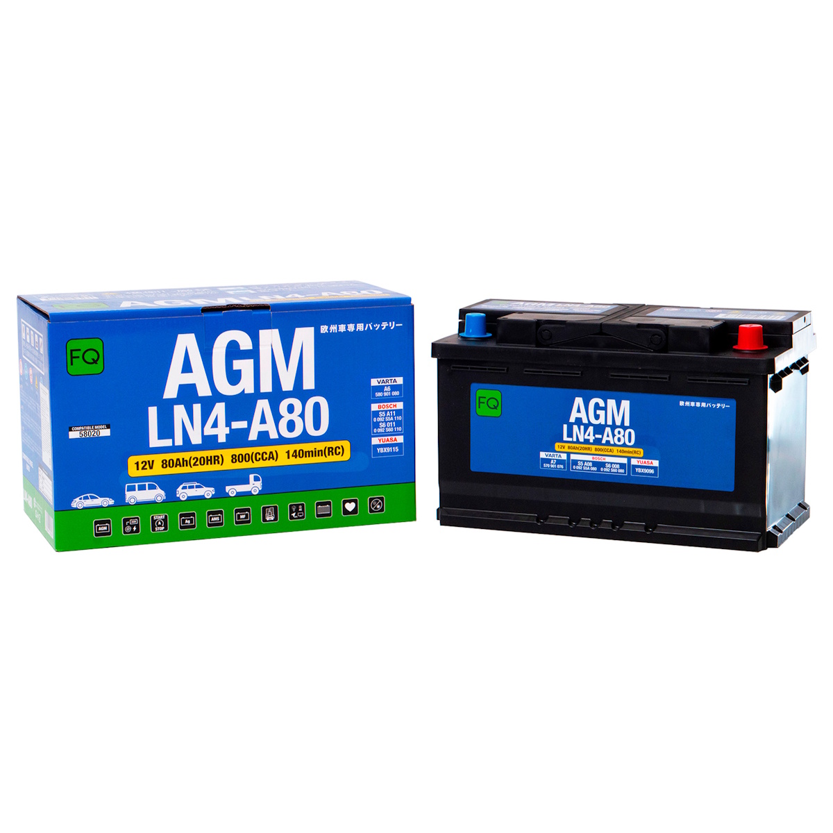 Аккумуляторы FUJITO FQ AGM LN4-A80 купить 8 906 062 07 78